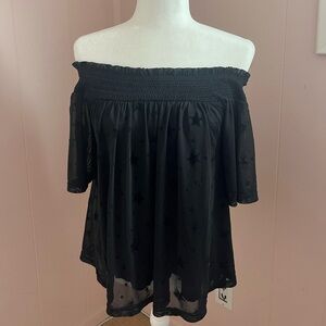 Maeve Anthropologie Off the Shoulder Star Top